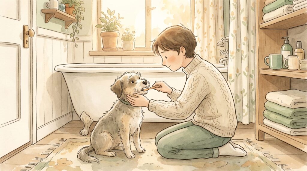 歯磨き嫌がる犬を3ステップで慣らす方法
