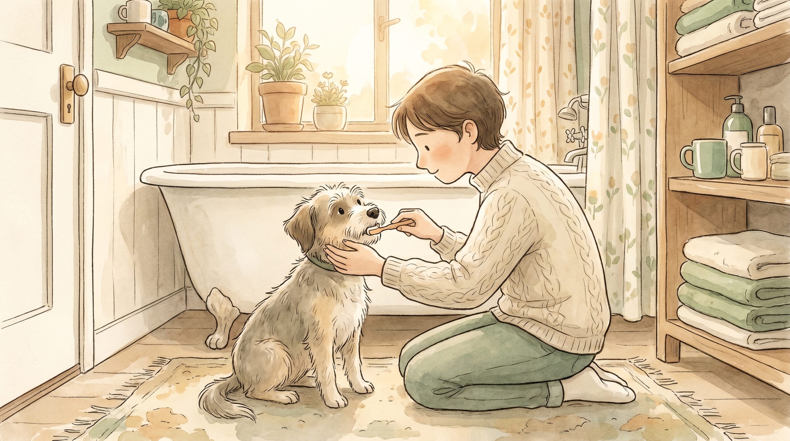 歯磨き嫌がる犬を3ステップで慣らす方法