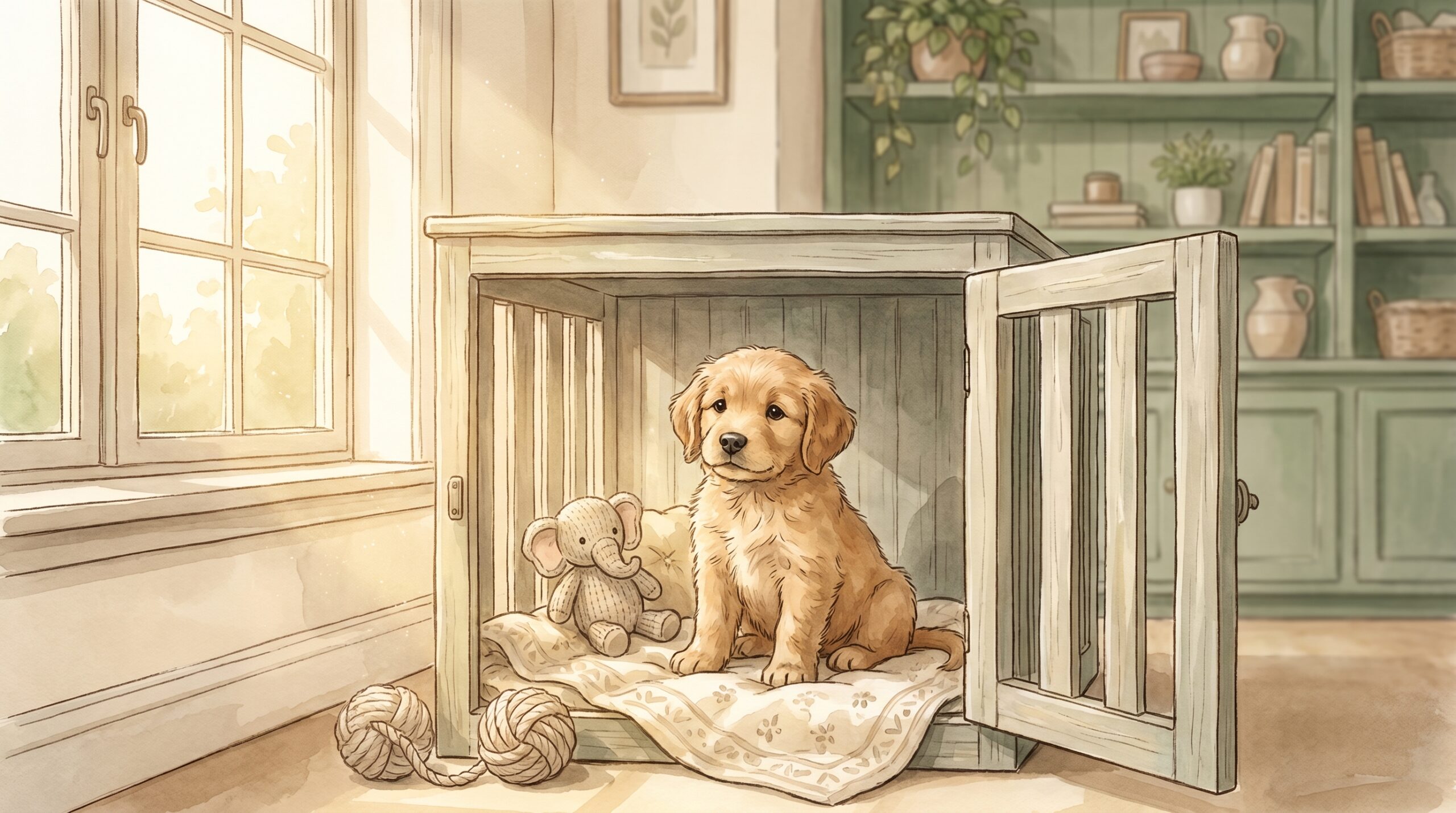 子犬のクレートトレーニング完全ガイド【2026年】