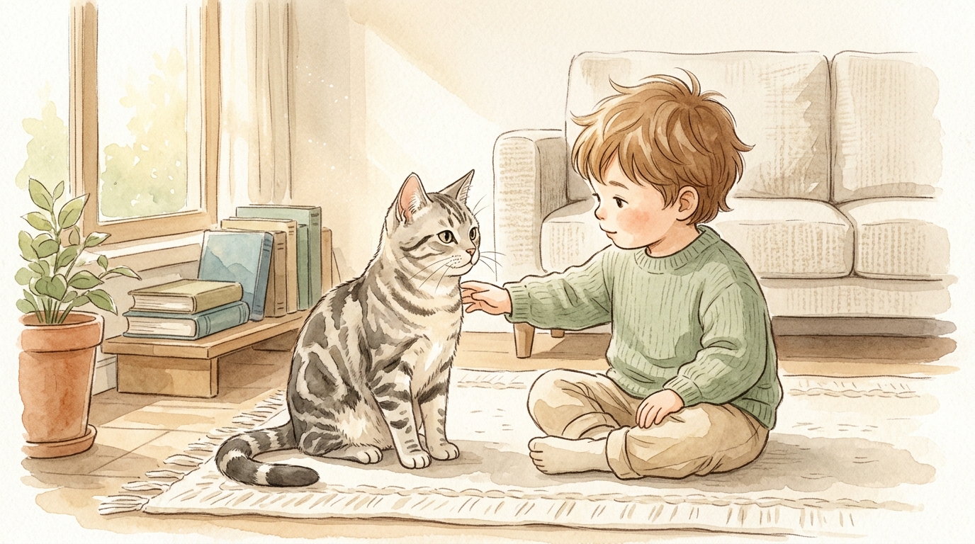 アメリカンショートヘア(猫)の性格2026年版|気質・飼いやすさ・子どもとの相性まで解説 - 子どもや他のペットとの相性で気をつけたい3つのこと