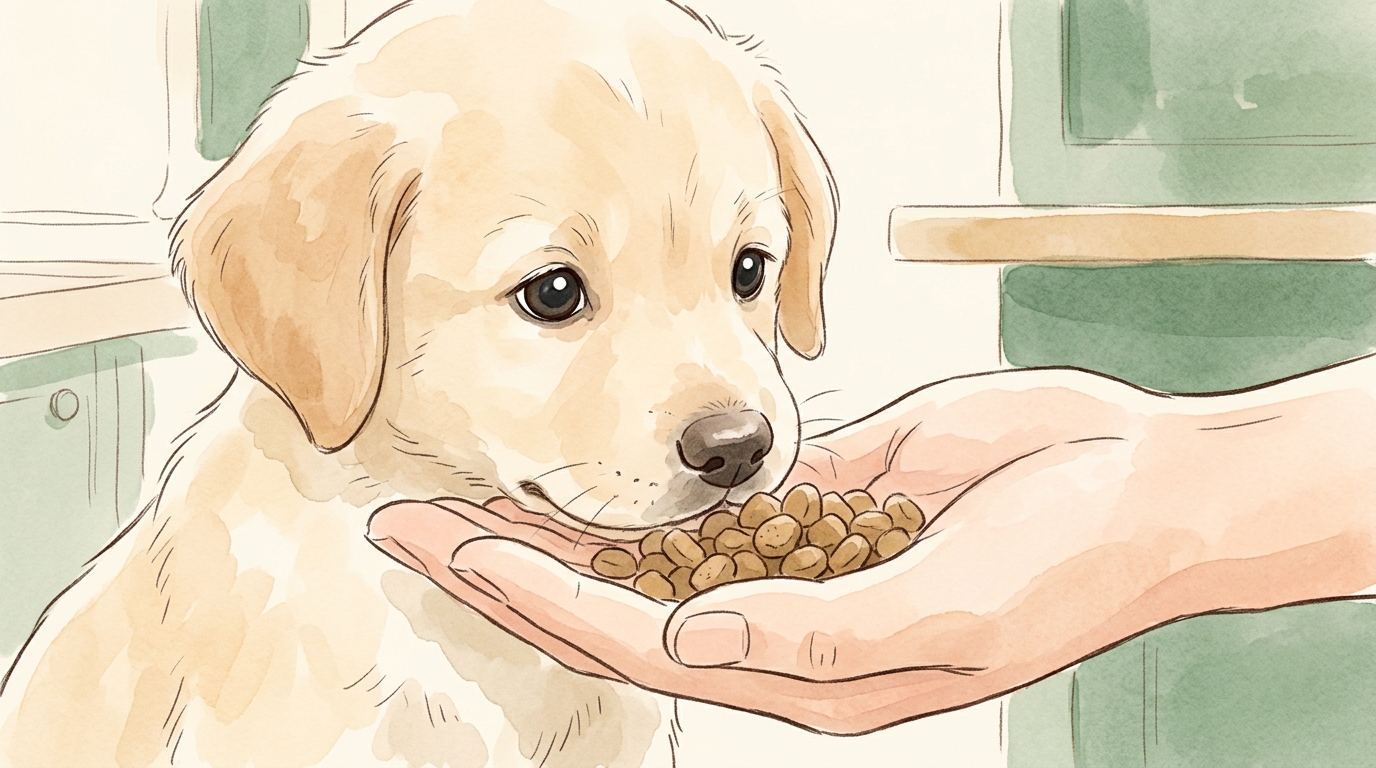 カナガンドッグフードは子犬にいつから与えられる?月齢・切り替え方を解説 - カナガン チキンとサーモン|子犬に与える場合の3つの使い分けポイント