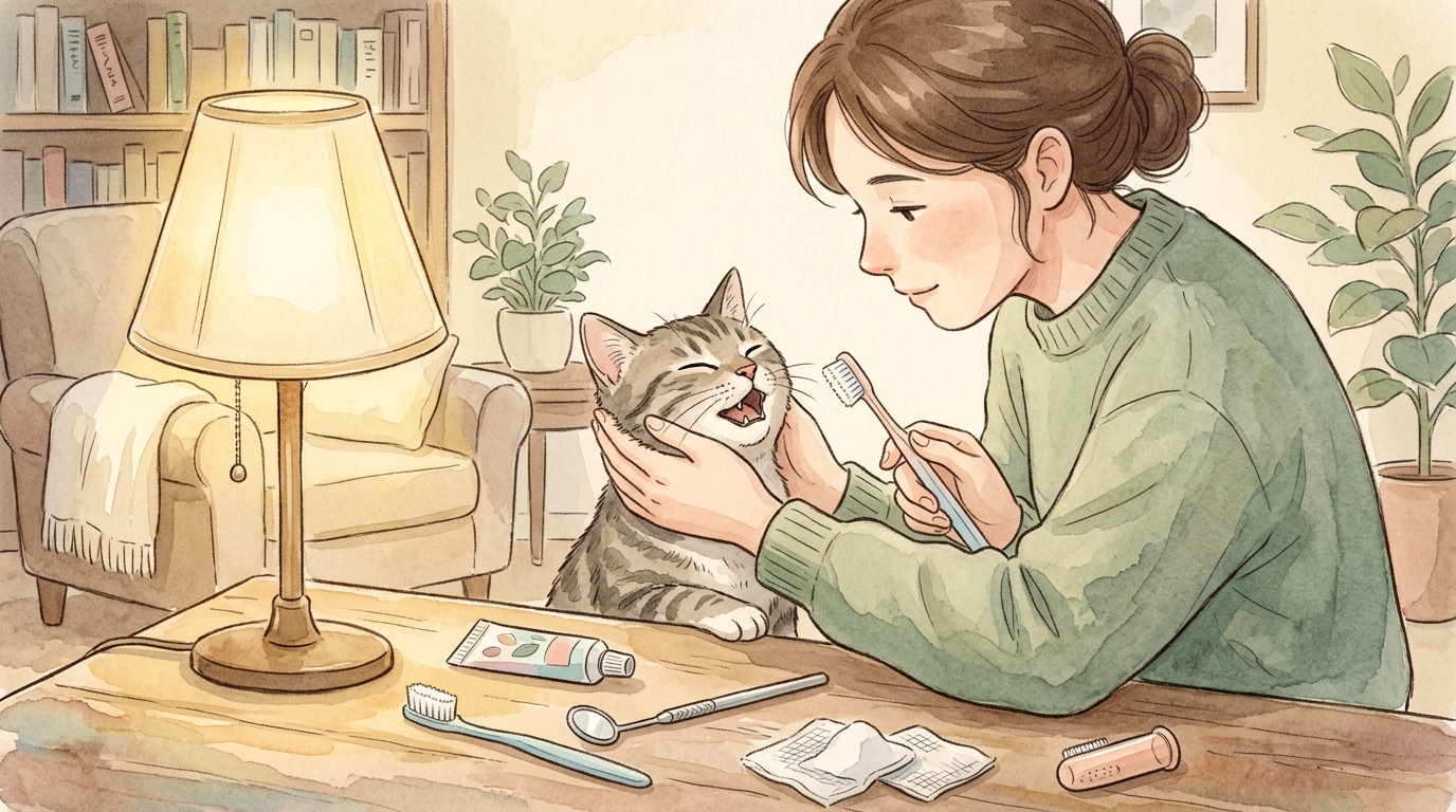 猫の歯磨きやり方2026年完全ガイド|嫌がる猫でも続けられる3ステップ - 歯磨きグッズの選び方|タイプ別比較