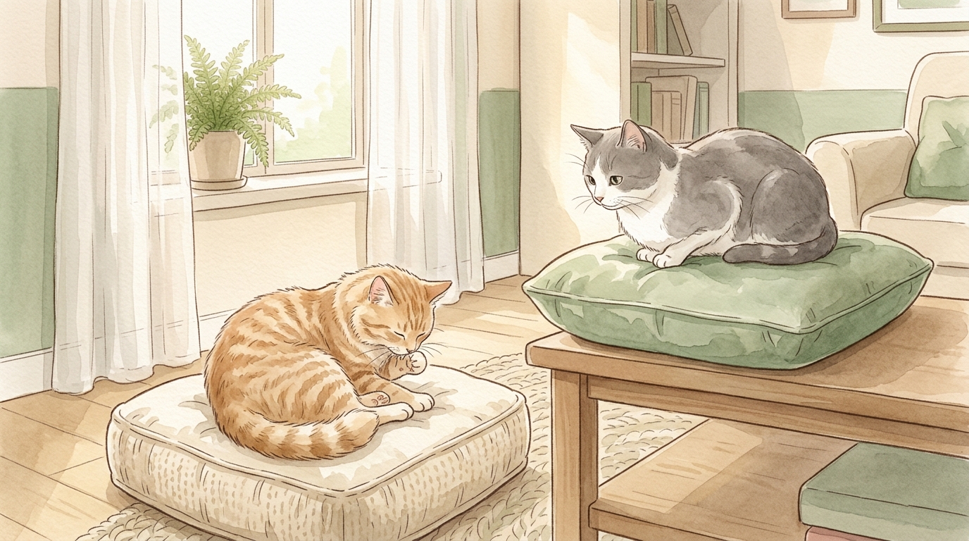 猫の多頭飼いを成功させる方法2026年版|相性・頭数・先住猫との慣らし方を徹底解説 - 多頭飼いを穏やかに続けるための環境づくり5選