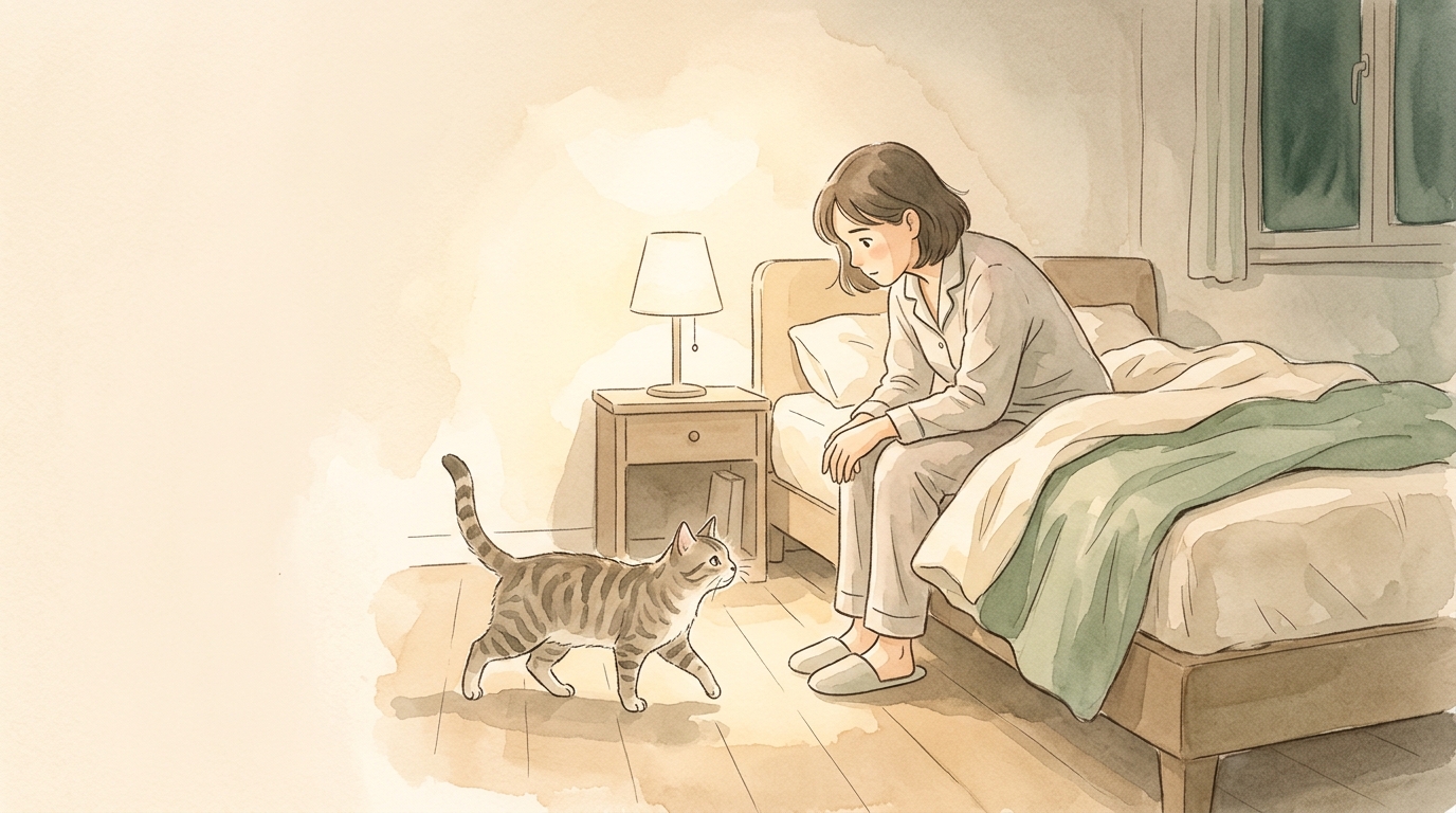 猫の夜泣きの原因と対策2026年版|夜中に鳴きやまない理由と年齢別の解消法 - 症状別|夜泣きのタイプ別に見る対処法4パターン