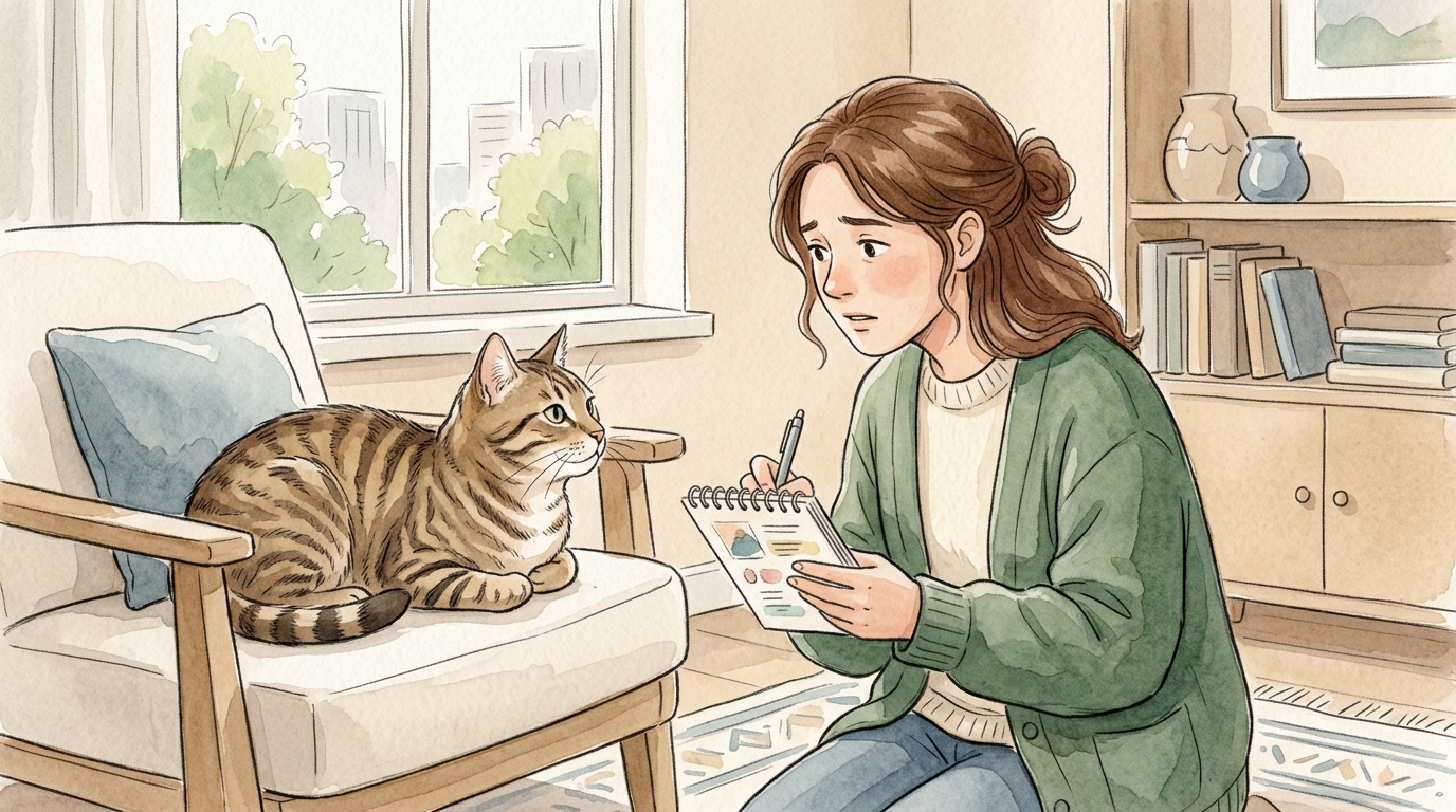 猫が吐く原因と色別の見分け方2026年版|黄土色・茶色・白・血が混じる吐物の危険サイン - すぐ動物病院へ行くべき7つの危険サイン