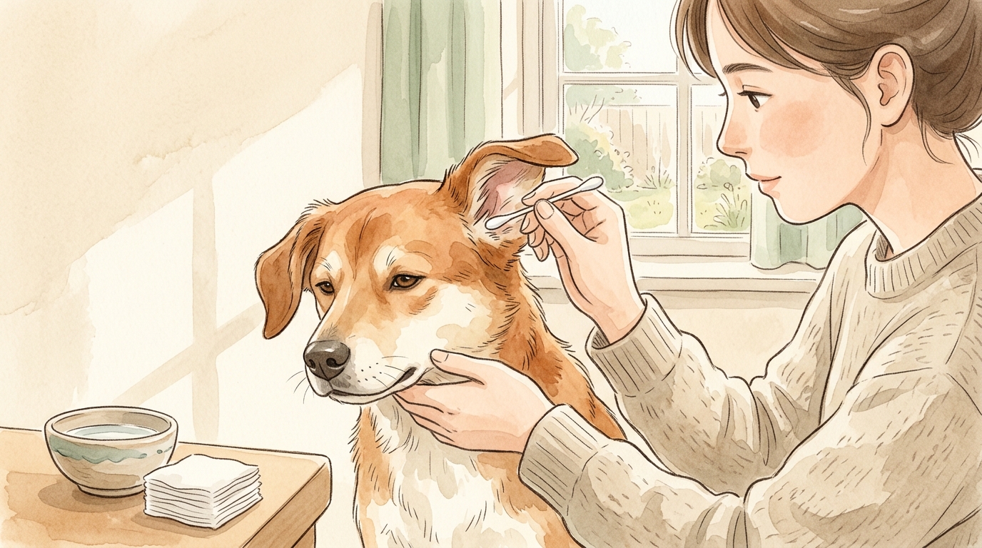 犬の耳掃除のやり方|外耳炎予防の正しいケア - 自宅でできる正しい耳掃除の方法
