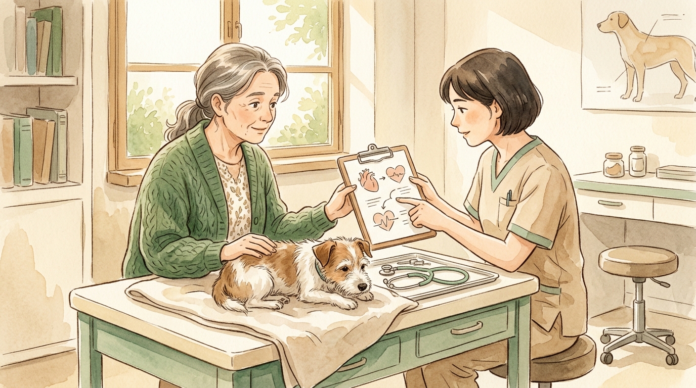 犬の僧帽弁閉鎖不全症とは?症状・原因・治療費・予防を徹底解説【2026年】 - 動物病院で行われる4つの検査