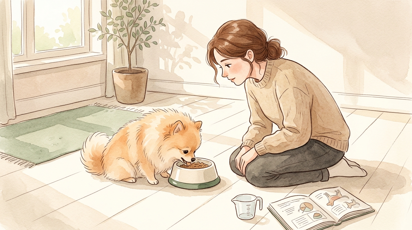 ポメラニアンの食事量|獣医師が教える給餌方法 - 誤嚥・喉詰まり防止の正しい食べさせ方