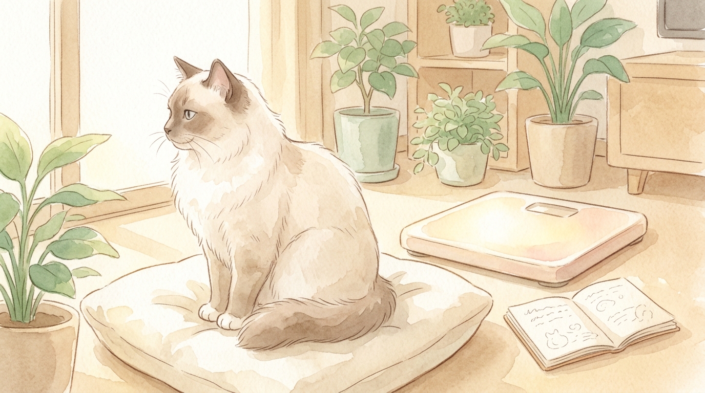 ラグドール成猫の体重・大きさ2026年版|適正体重・肥満チェックと成長の目安 - ラグドールが標準より小さい・大きいときに考えられること
