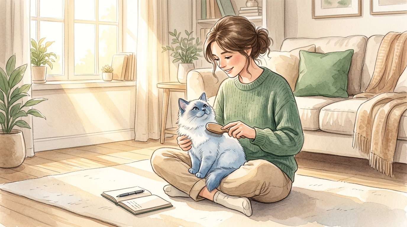 ラグドール猫の値段・子猫の迎え方2026年版|価格相場・ブリーダー選びと成猫への成長イメージ - ラグドールの日々のケアで気をつけたい3つのこと