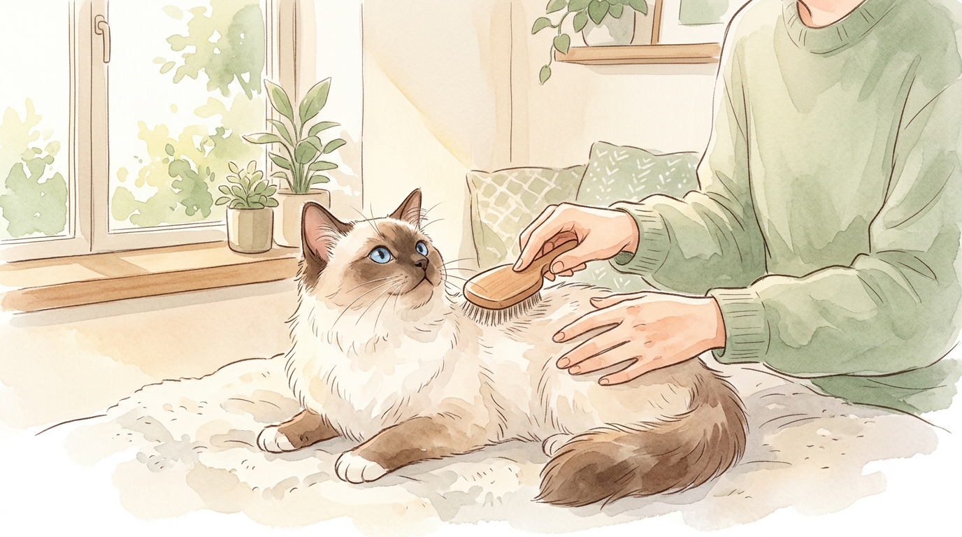 ラグドール猫の性格・体の大きさ・飼い方ガイド - 被毛のお手入れ